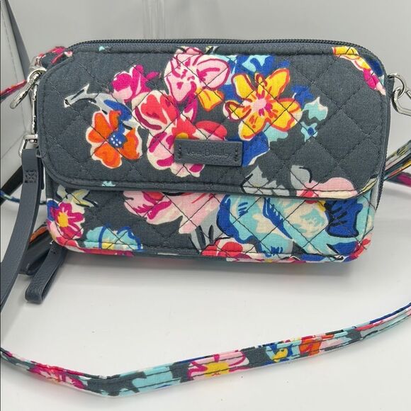 Vera Bradley "Hope Blooms" all-in-one RFID cross body - Picture 1 of 7